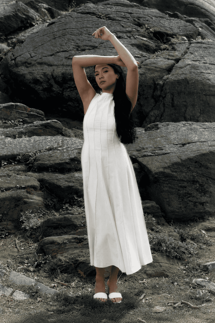 Aube White Linen Dress — product view 3