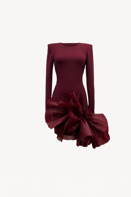 Anitabel | AUGUST BURGUNDY/MAROON MINI DRESS