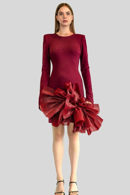 Anitabel | AUGUST BURGUNDY/MAROON MINI DRESS
