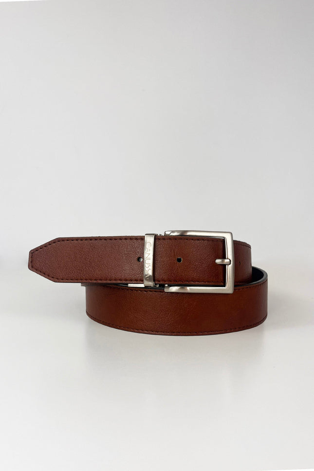 Canussa | Reverse reversible belt – Black/Hazelnut