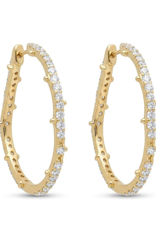Arvino | Studded Hoop Earrings In 925 Sterling Silver
