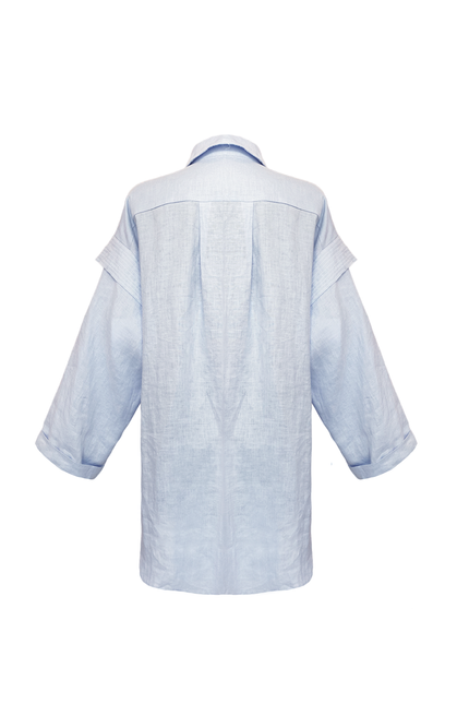 Soft Washed Oversized Shirt WING BLUE