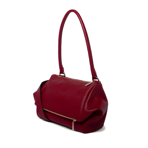 Bess Madrid I Bess - Morello Cherry skórzana torebka na ramię