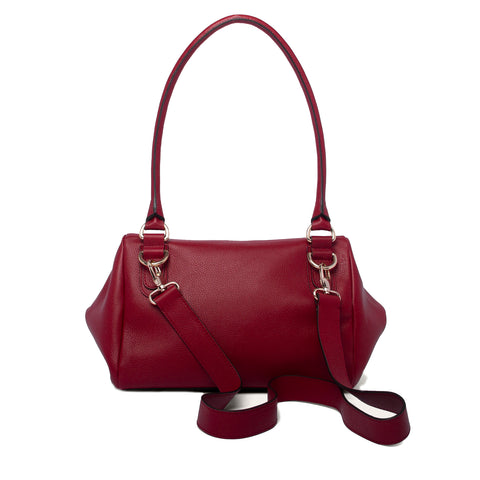 Bess Madrid I Bess - Morello Cherry skórzana torebka na ramię