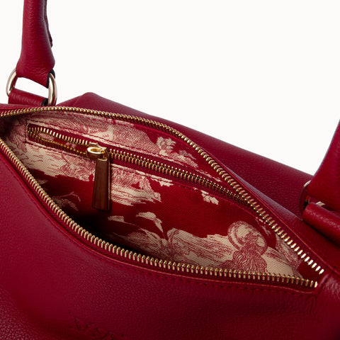 Bess Madrid I Bess - Morello Cherry skórzana torebka na ramię