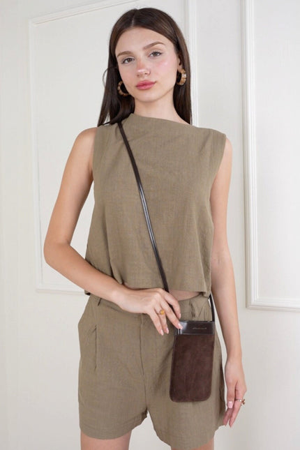 Atelier Galin | Mila Phone Bag - Choco