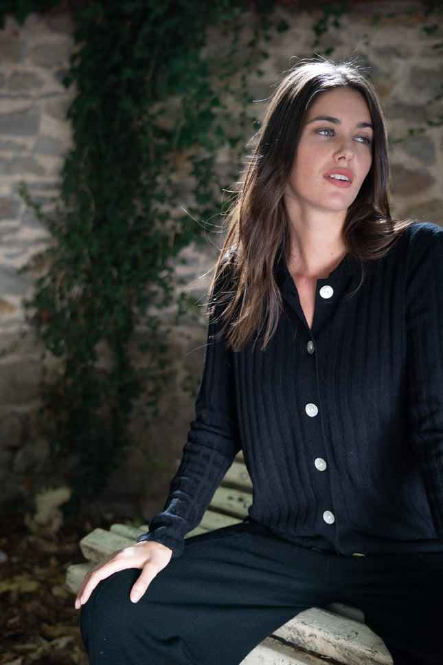 Bel Cashmere | Cardigan Charlotte negro