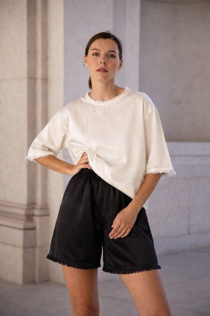 A Perfect Nomad | SILK SHORTS - BLACK