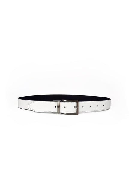 Canussa | Reverse reversible belt – White/Chocolate