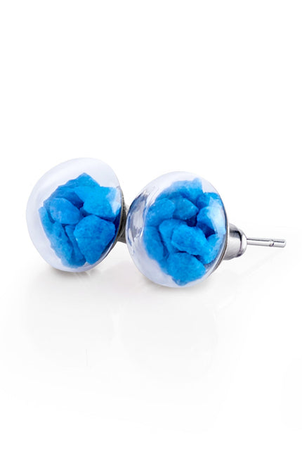 My Little Nature I Stud Earrings With Blue Stones