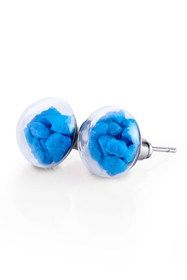 My Little Nature I Stud Earrings With Blue Stones