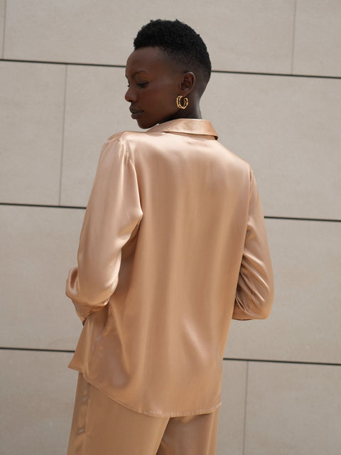 Bel Cashmere | Blusa Diana de seda latte