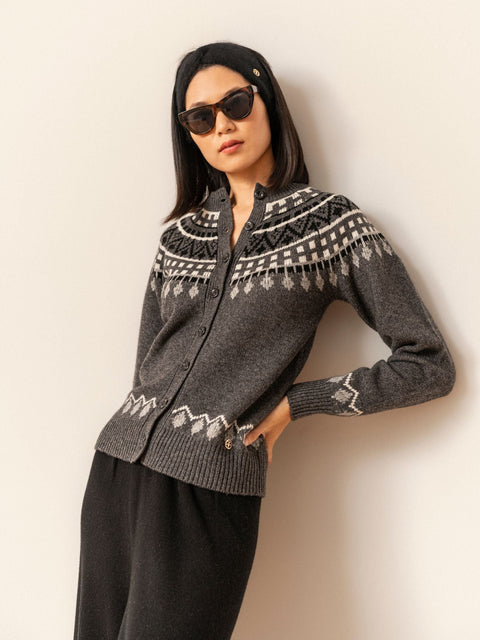 Bel Cashmere | Cardigan Kaia gris