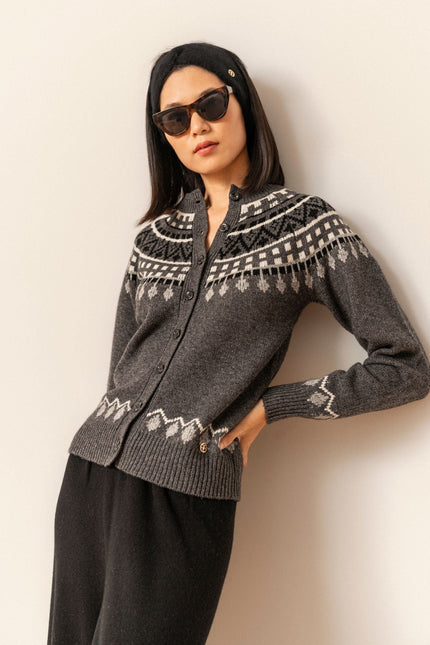 Bel Cashmere | Cardigan Kaia gris
