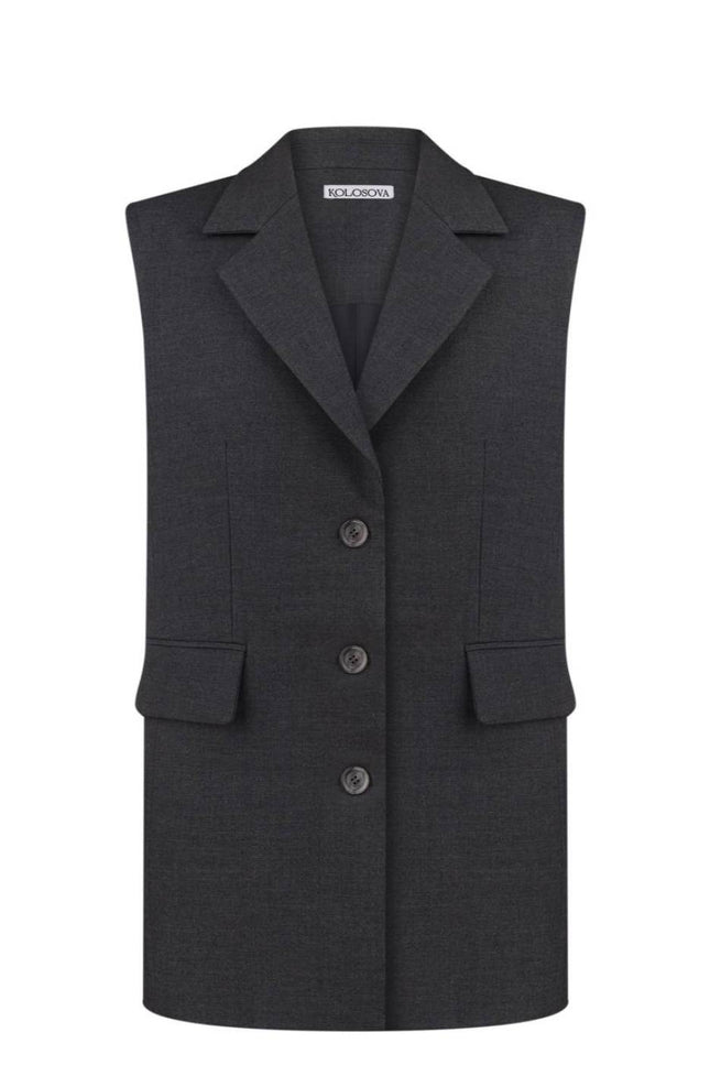 Kolosova | GRAPHITE VEST WITH STRAIGHT CUT