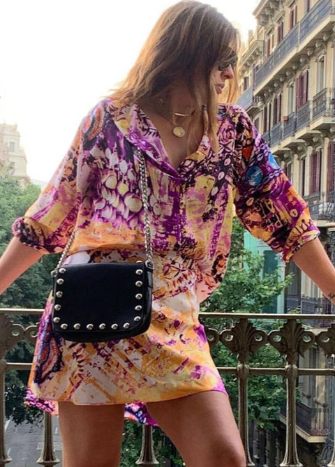 JUAN-JO I Torebka skórzana z ćwiekami Adele