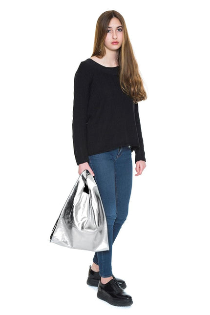 JUAN-JO I Bolso Metalizado Plateado T-Shirt