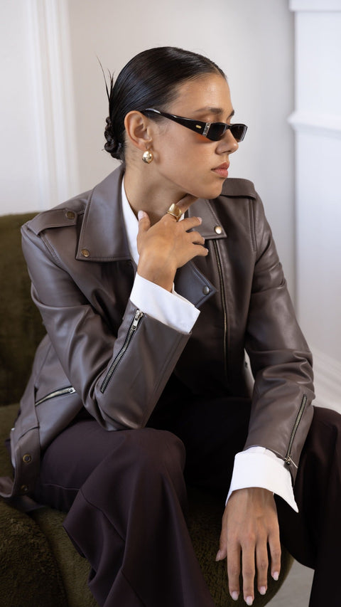BÚDZIKO | JESSICA BROWN BIKER JACKET