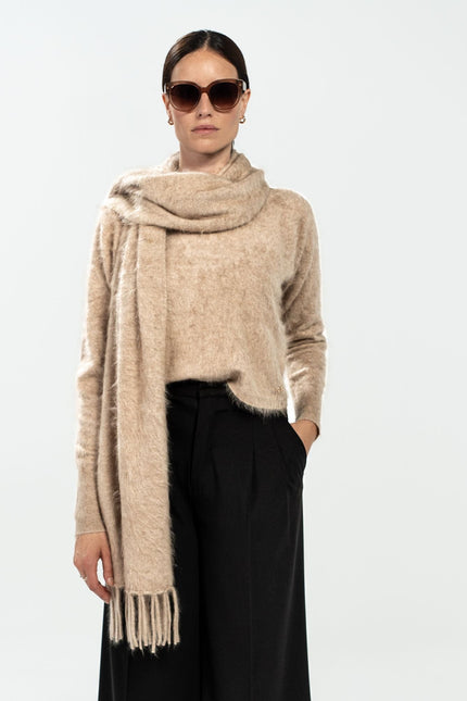 Bel Cashmere | Bufanda brushed de cashmere beige
