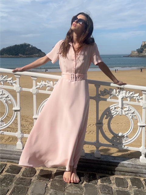 Bel Cashmere | Vestido Mónaco rosa