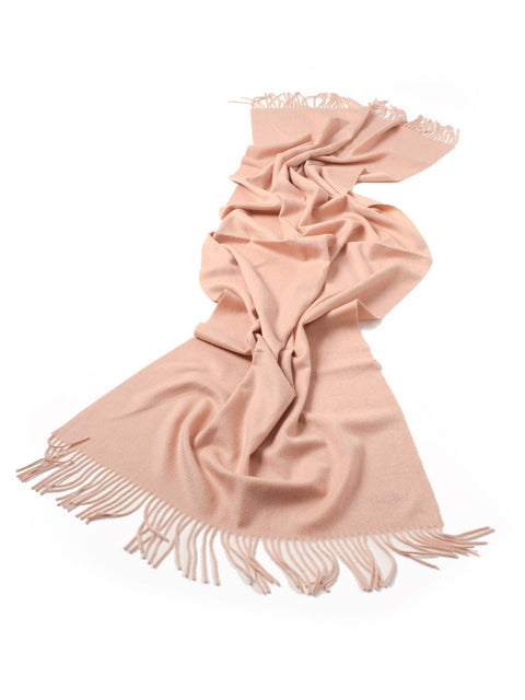 Bel Cashmere | Estola/ Bufanda grande con flecos nude