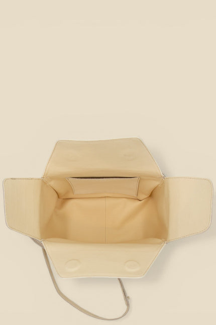 bolso piel buxus hueso superior abierto