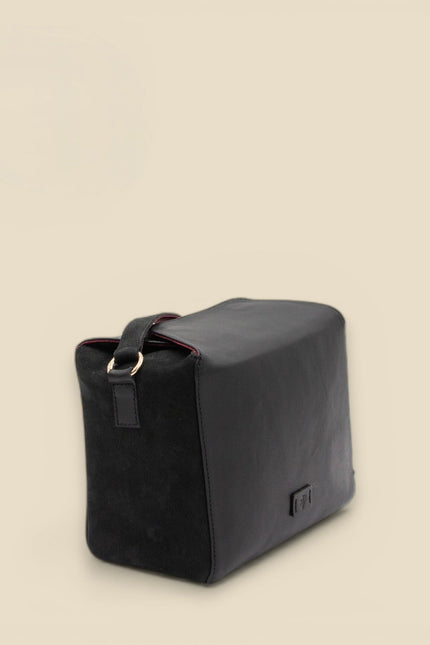 bolso de piel buxus negro lateral