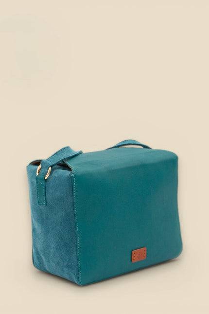 bolso de piel buxus esmeralda lateral