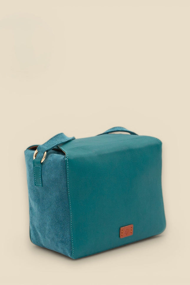 bolso de piel buxus esmeralda lateral