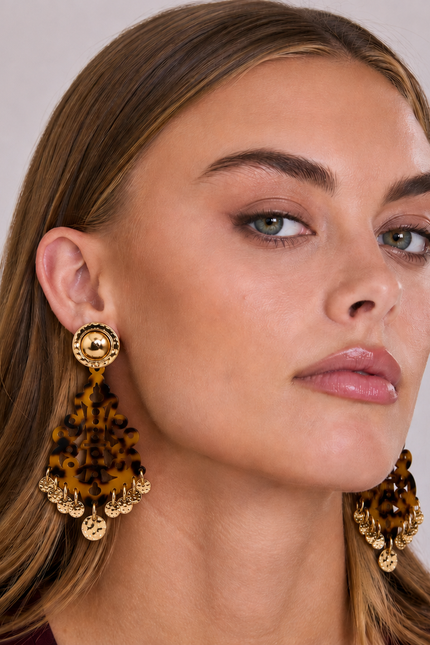 Alice Tortoise Resin Cut Out Earrings