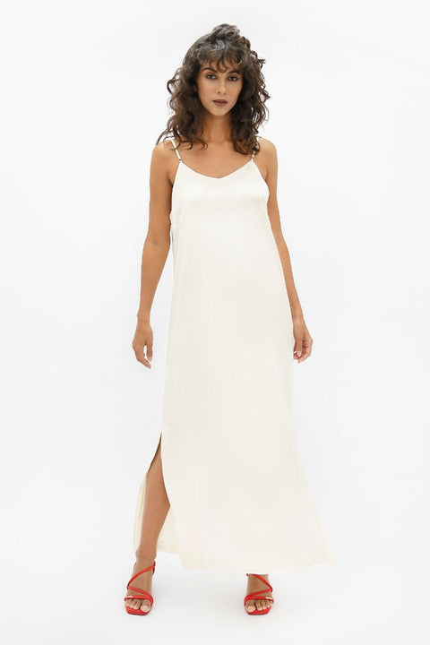 1 People | Calabar  - Slip Dress - Pearl
