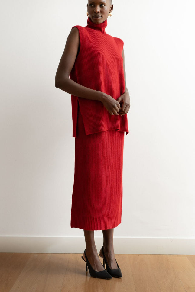 Bel Cashmere | Falda Keira granate