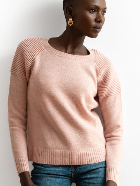 Bel Cashmere | Jersey de cashmere Motorbiker rosa