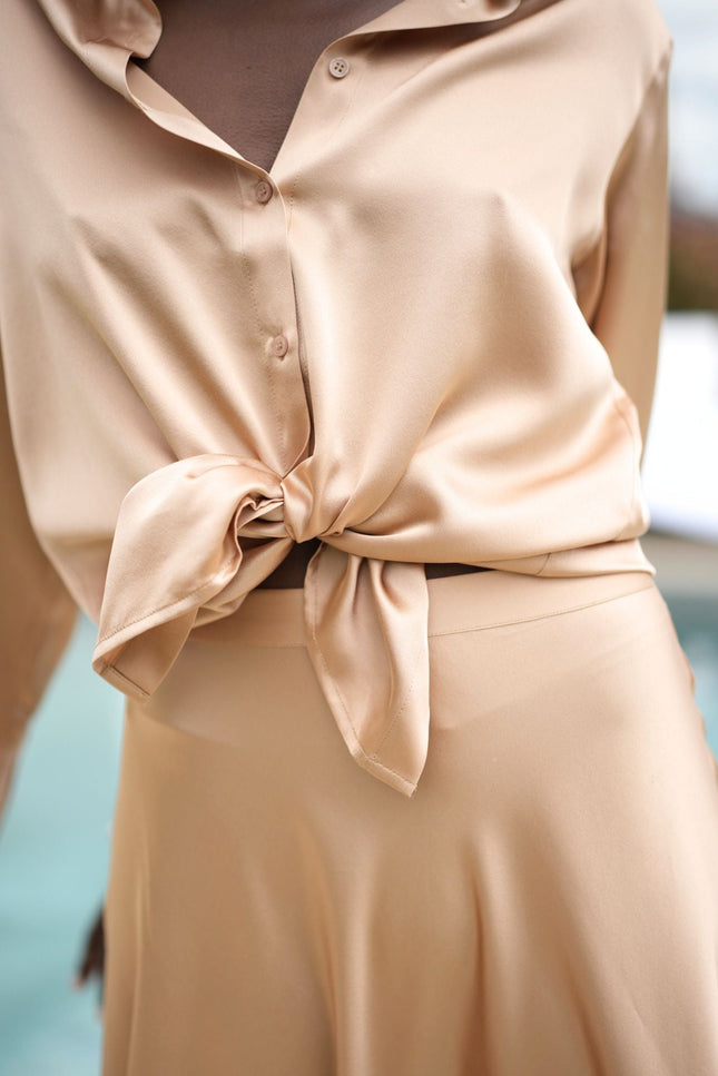Bel Cashmere | Blusa Diana de seda latte