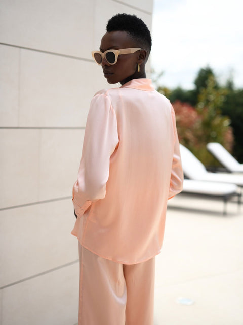 Bel Cashmere | Blusa Diana de seda melocotón