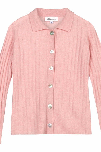 Bel Cashmere | Cardigan Charlotte rosa empolvado