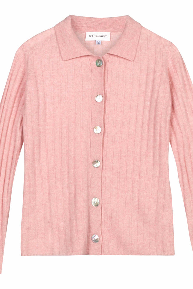 Bel Cashmere | Cardigan Charlotte rosa empolvado