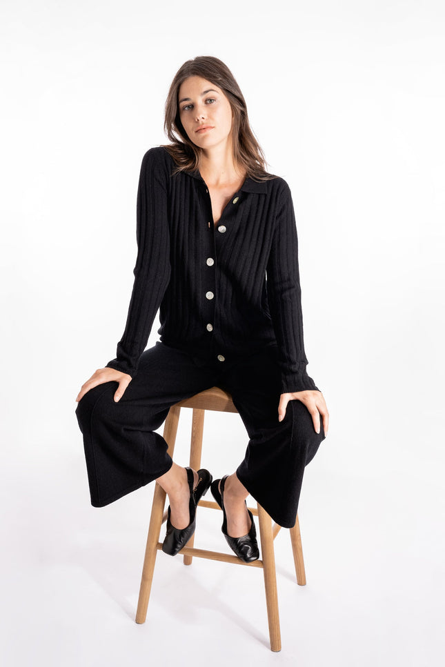Bel Cashmere | Cardigan Charlotte negro