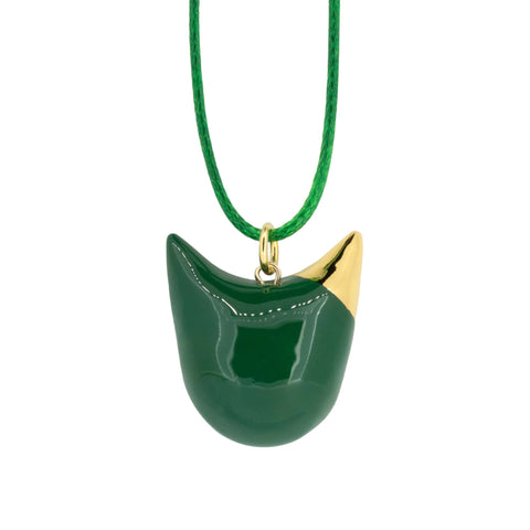 CJ·314 | The Green Cat Necklace With Cord