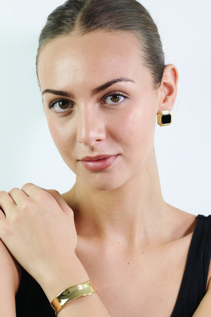 Miss Cecilia | Onyx Deco Studs