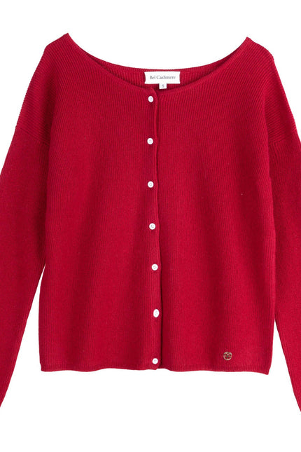 Bel Cashmere | Cárdigan Camille burdeos