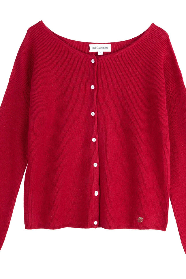 Bel Cashmere | Cárdigan Camille burdeos
