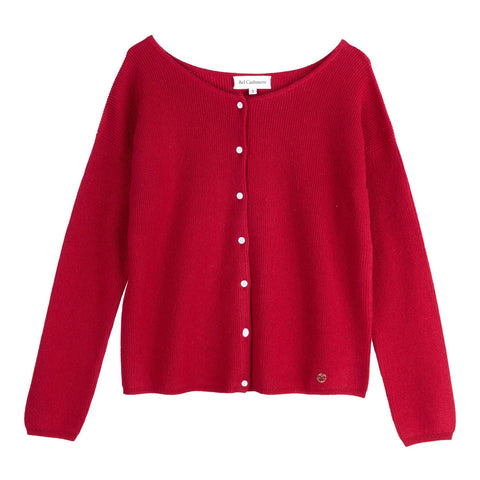Bel Cashmere | Cárdigan Camille burdeos
