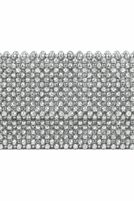 Atelier Emine Glace Silvera Crystal Gelato Couture handmade silver crystal shoulder and crossbody bag