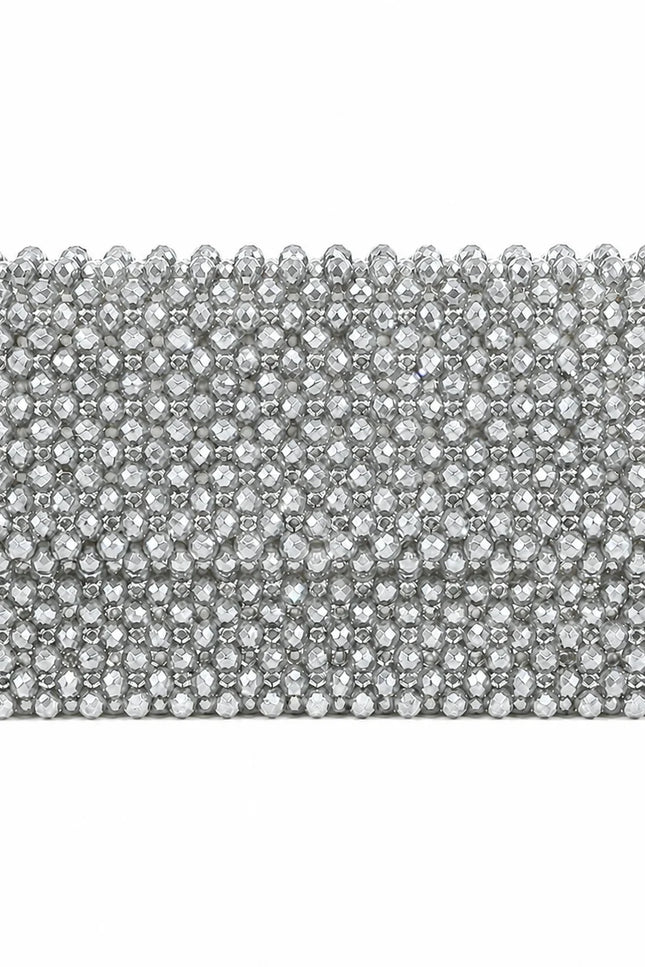 Atelier Emine Glace Silvera Crystal Gelato Couture handmade silver crystal shoulder and crossbody bag