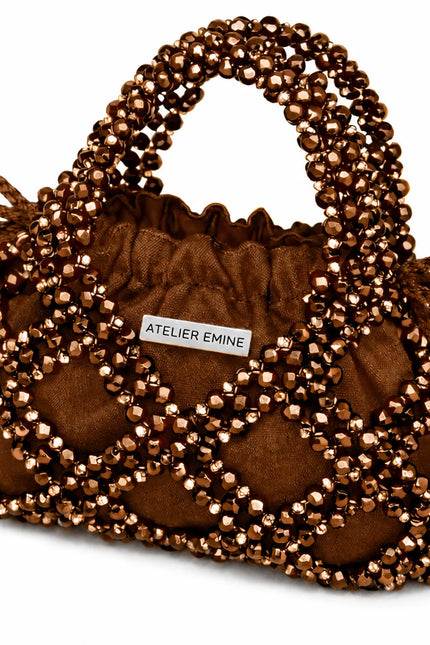 Atelier Emine Budino Argilla Crystal Gelato Couture handmade crystal hand carry bag