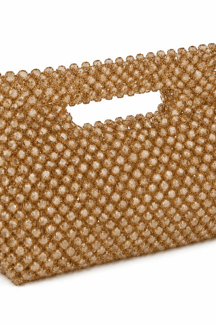 Atelier Emine Viona Honey handcrafted crystal bag from the Crystal Gelato Couture series, featuring an integrated handle and magnetic closure.