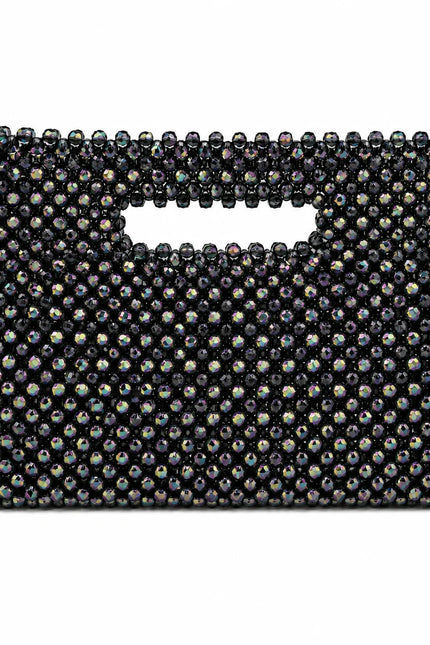 Atelier Emine Viona Rainbow handcrafted crystal bag from the Crystal Gelato Couture series, featuring an integrated handle, colorful crystal transitions, and magnetic closure.