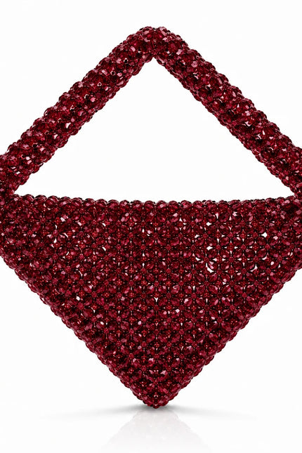 Atelier Emine Viennetta Granata Crystal Gelato Couture handmade crystal handbag with integrated crystal handle