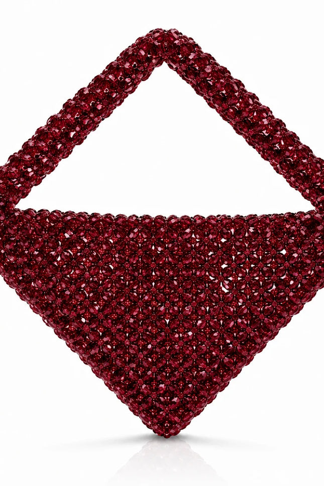 Atelier Emine Viennetta Granata Crystal Gelato Couture handmade crystal handbag with integrated crystal handle
